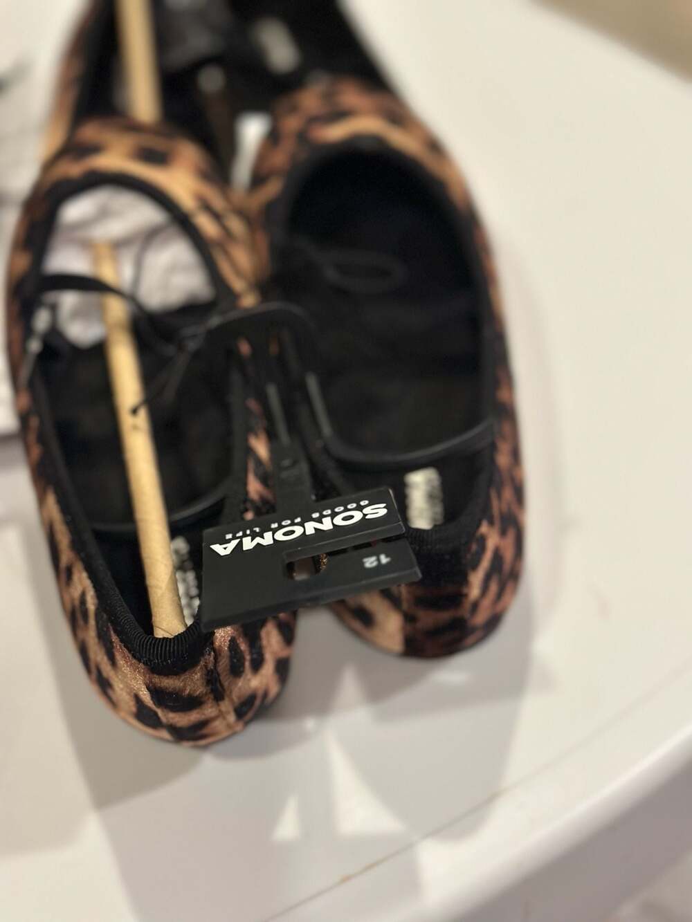 Sonoma Goods For Life Girls Izzie Leopard Ballet Flat Shoes with Memory Foam - Picture 3 of 6